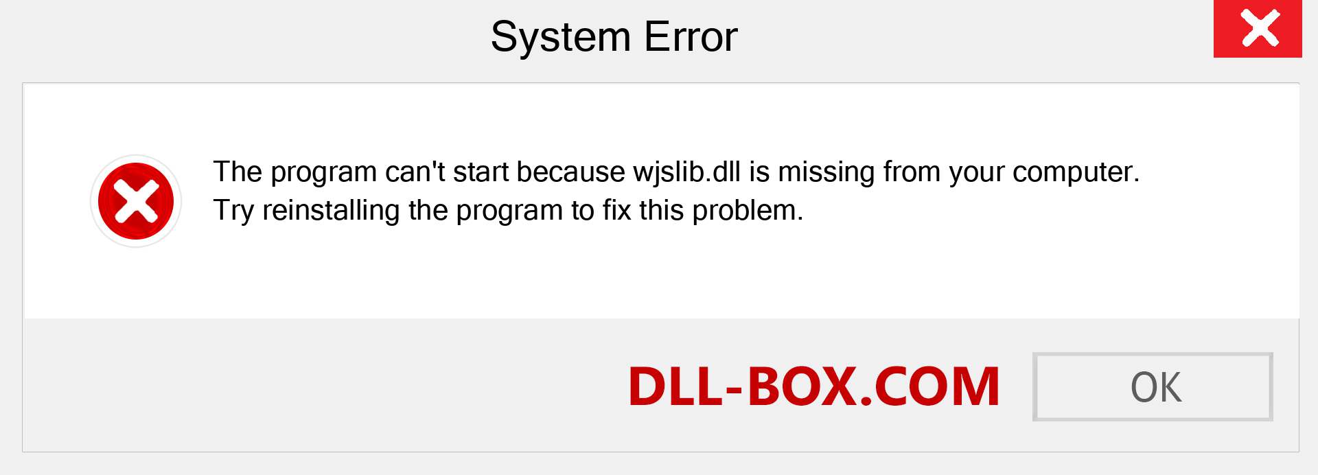  wjslib.dll file is missing?. Download for Windows 7, 8, 10 - Fix  wjslib dll Missing Error on Windows, photos, images